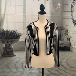 Black and White checkered cropped jacket